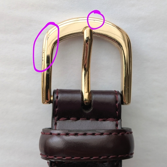 2 Men's Leather Dress Belts 40 42 Black Silver Buckle Oxblood Gold Nordstrom - Picture 13 of 17